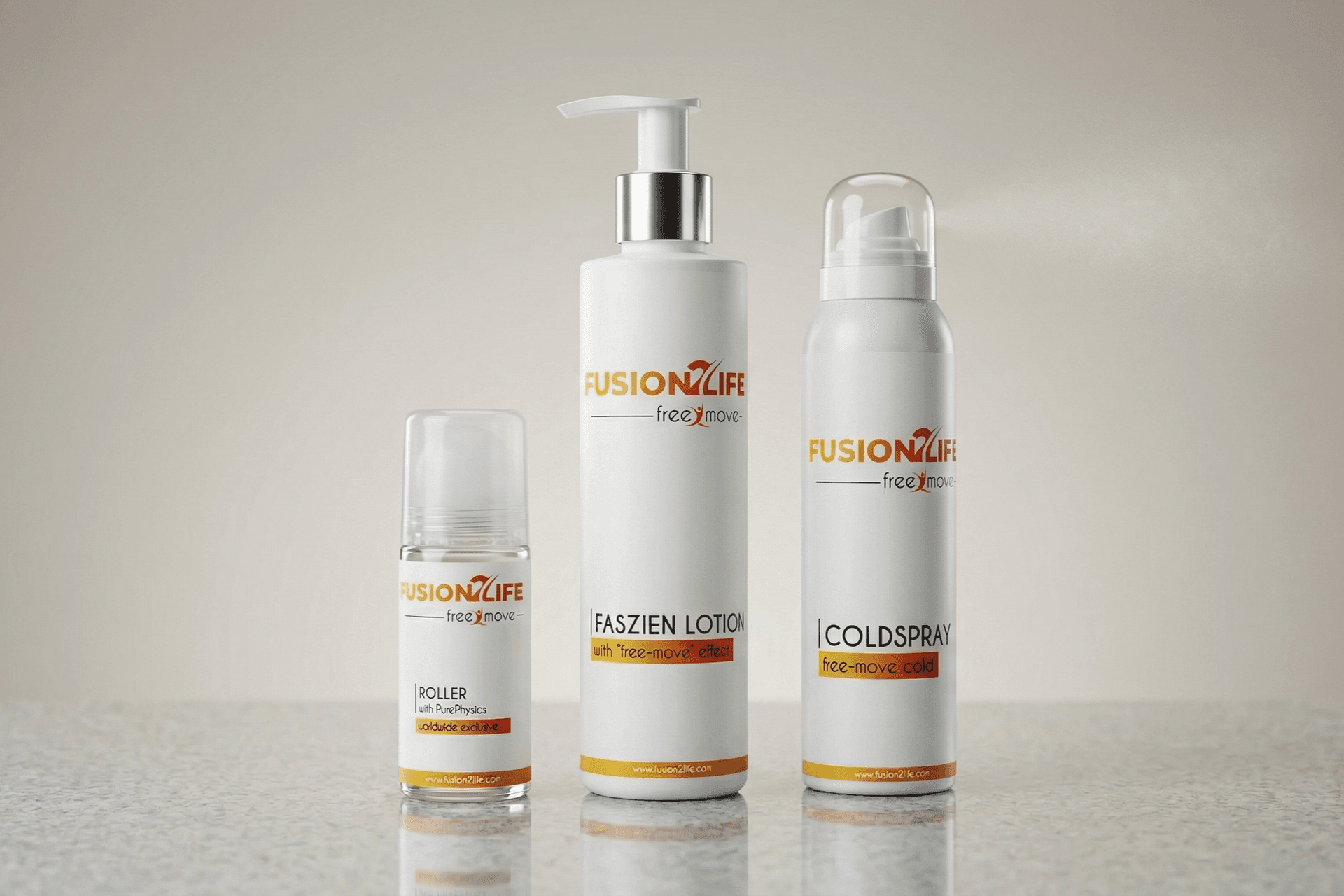 Best-Move-Trio – Spray, Roller und Faszien-Lotion von Fusion2Life